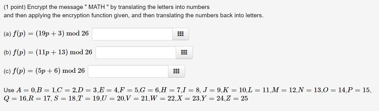 Solved 1 Point Decrypt The Following Messages Encrypted Chegg Com