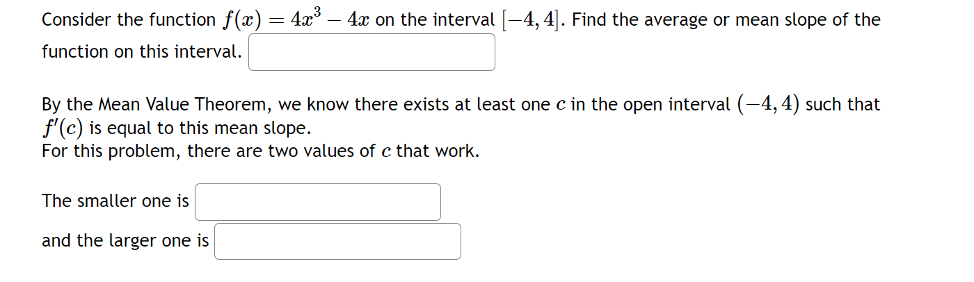 Solved Consider the function f(x)=4x3−4x on the interval | Chegg.com