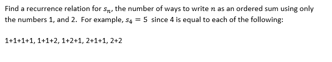 Solved Find a recurrence relation for Sp, the number of ways | Chegg.com