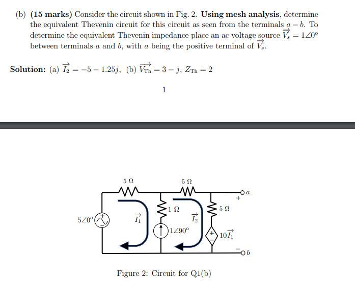 Solved (b) (15 Marks) Consider The Circuit Shown In Fig. 2. | Chegg.com