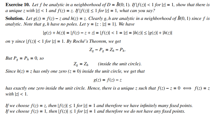 Solved Exercise 10. Let f be analytic in a neighborhood of D | Chegg.com