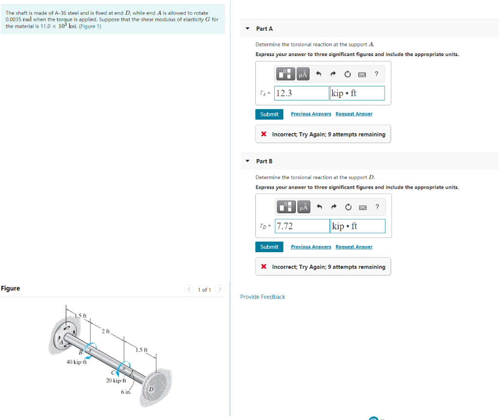 Solved The shaft is made of A-36 steel and is fixed at end | Chegg.com