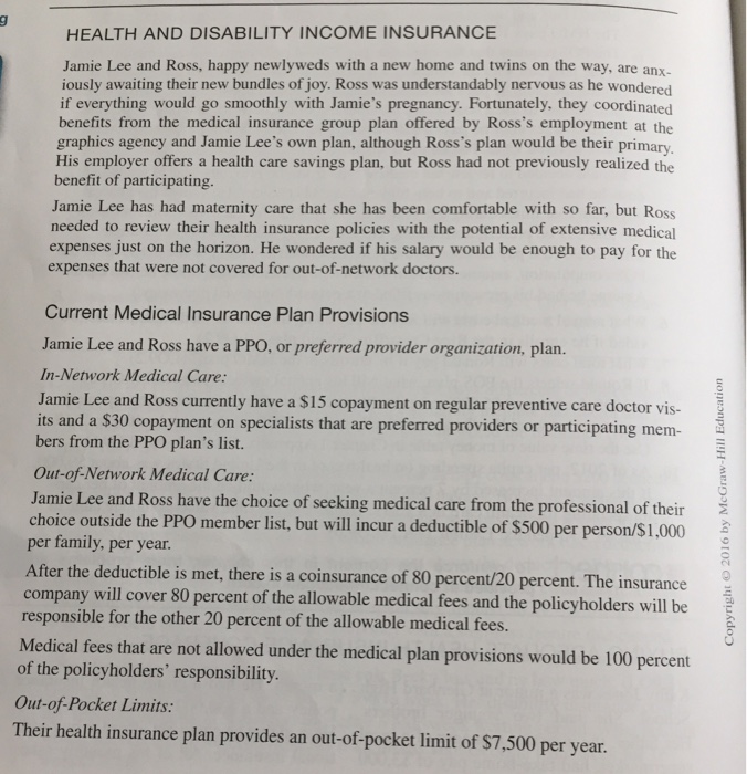 HEALTH AND DISABILITY INCOME INSURANCE Jamie Lee And Chegg