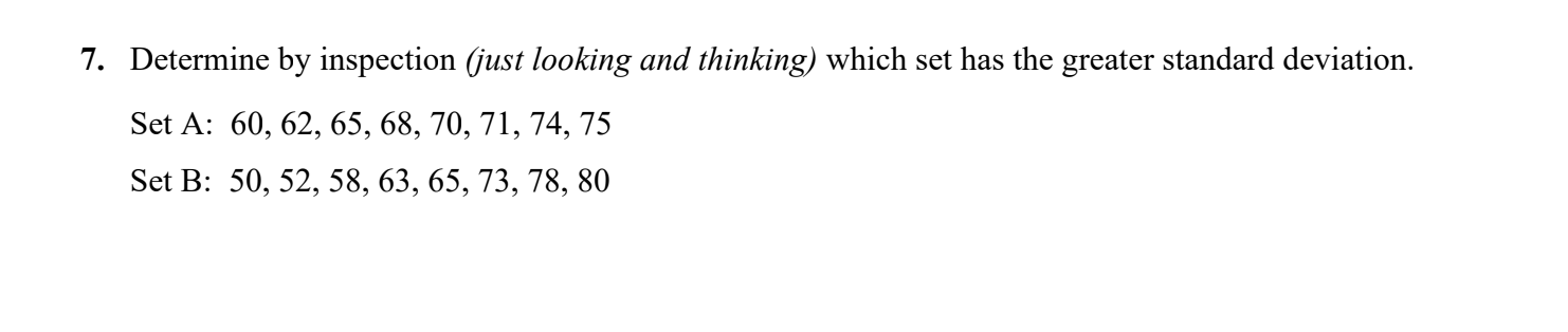 Solved 7. Determine by inspection (just looking and | Chegg.com