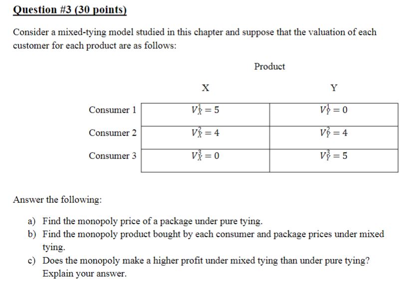 Solved Consider A Mixed-tying Model Studied In This Chapter | Chegg.com