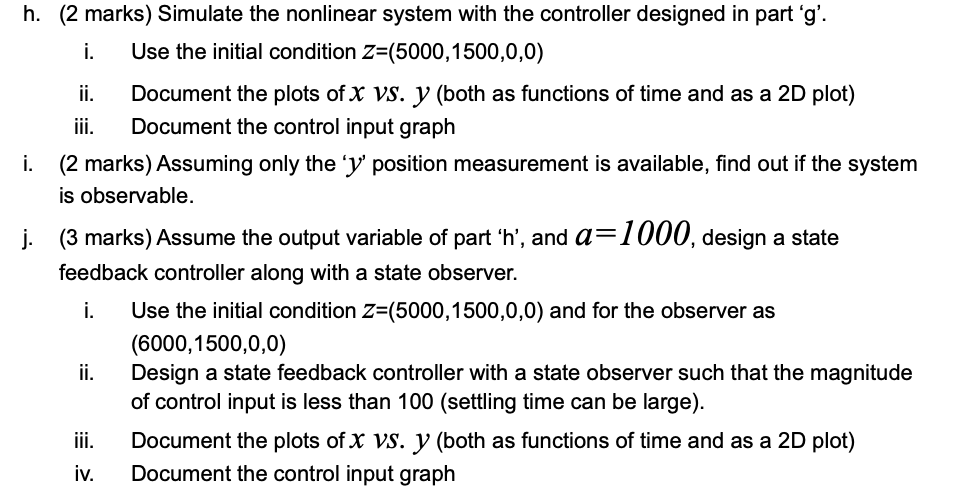 Solved PLEASE SOLVE ONLY BETWEEN PART(H) TO PART(J) | Chegg.com