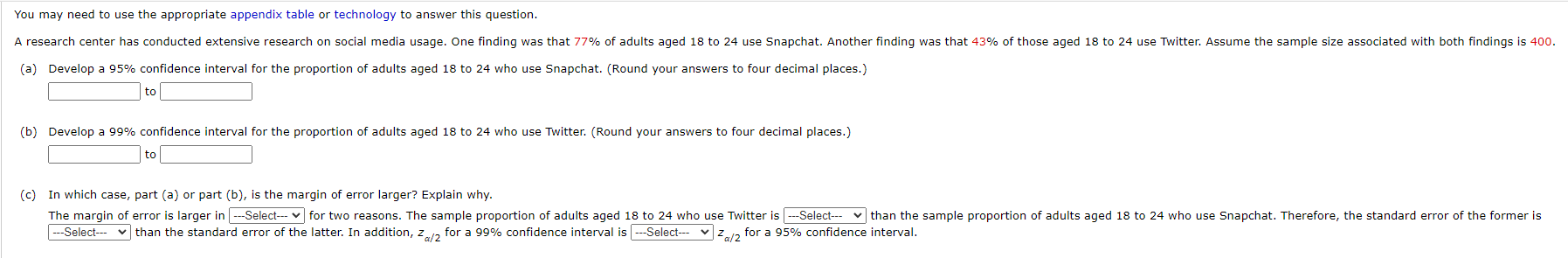 Solved You may need to use the appropriate appendix table or | Chegg.com