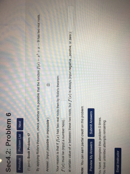 Solved Sec4.2: Problem 6 Previous Problem List Next (1 | Chegg.com