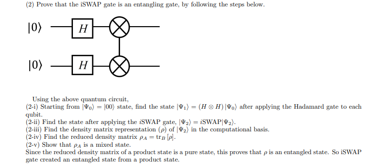 This Is A Quantum Computing Question. And I Need A | Chegg.com