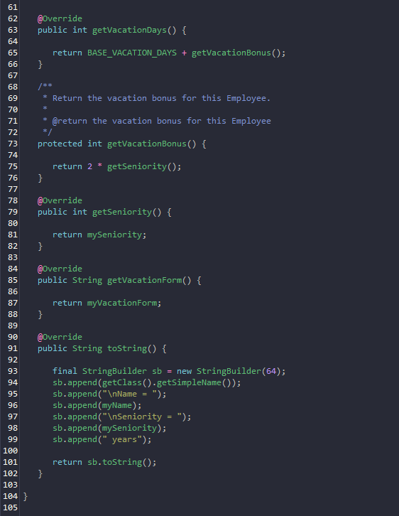 Solved 13 public final class EmployeeMain { /** A formatter | Chegg.com