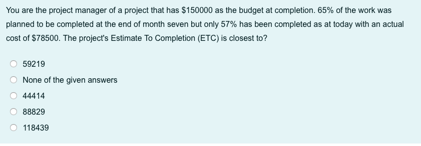 Solved You are the project manager of a project that has | Chegg.com