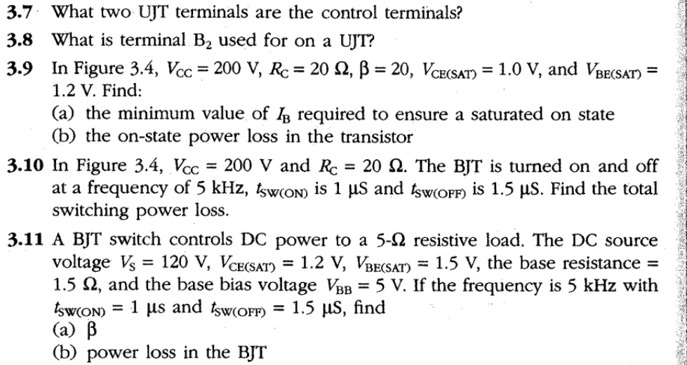 Solved 3.7 What two UJT terminals are the control terminals?