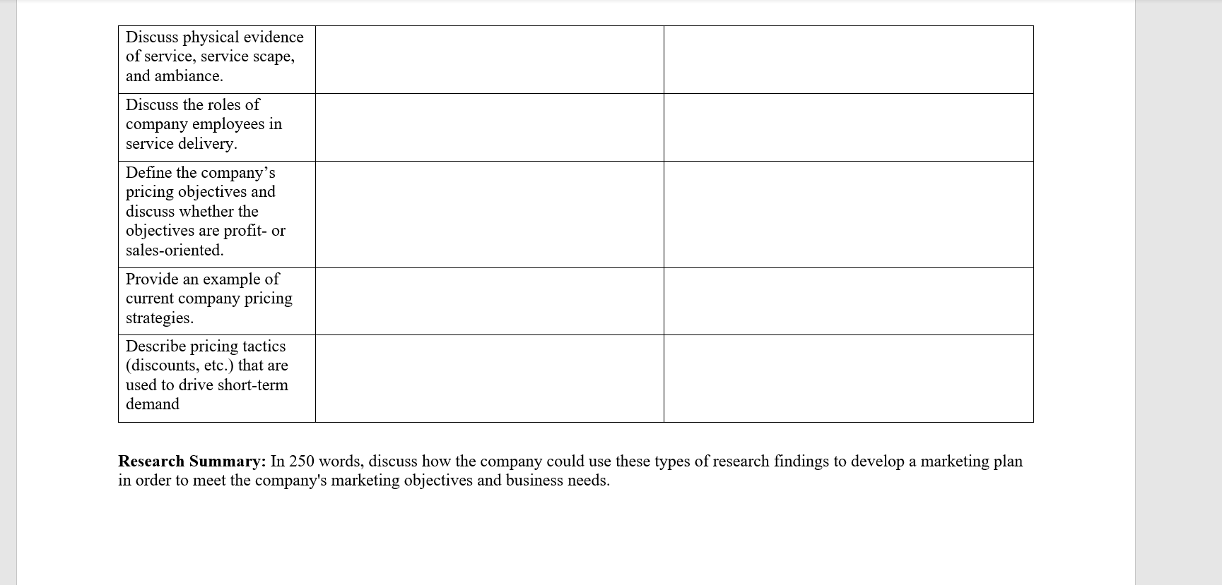 marketing plan analysis and presentation part 2