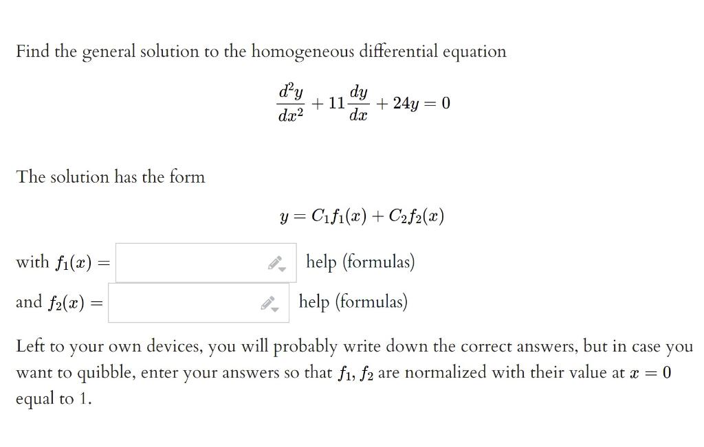 Solved Find The General Solution To The Homogeneous | Chegg.com