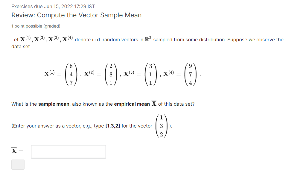 Solved Exercises due Jun 15, 2022 17:29 IST Review: Compute | Chegg.com
