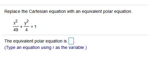 polar equation to cartesian equation calculator