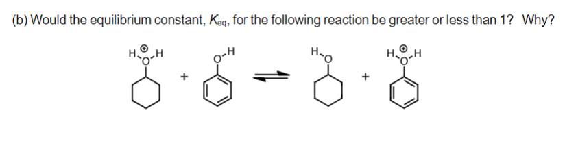 Solved (b) Would the equilibrium constant, Keq, for the | Chegg.com