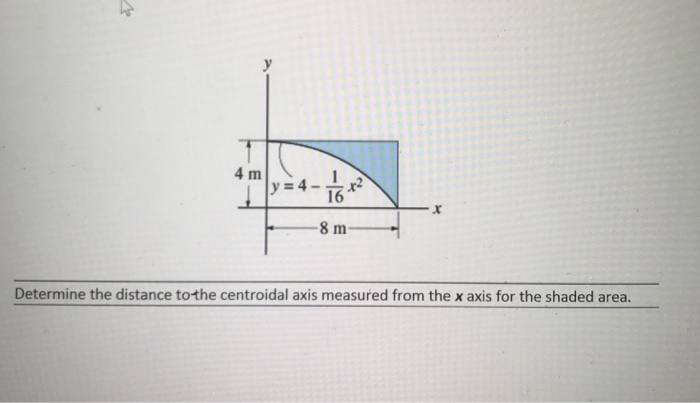 Solved 4 m 16 8 m Determine the distance to-the centroidal | Chegg.com