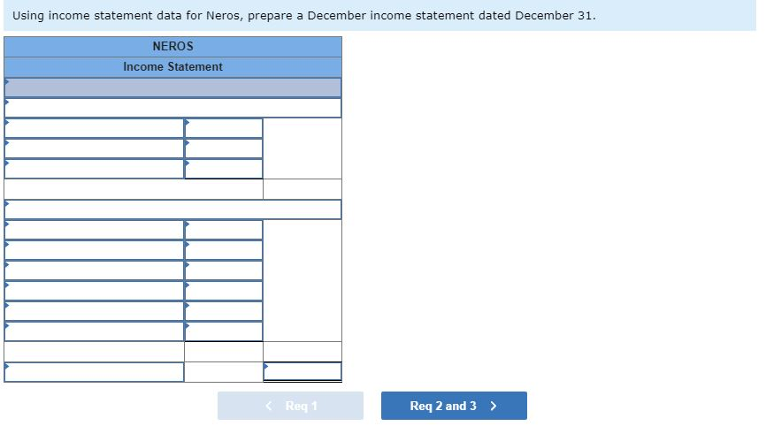 Income Statement Tableau Example Tableau DA 1-3: Mini-Case, Preparing an income | Chegg.com