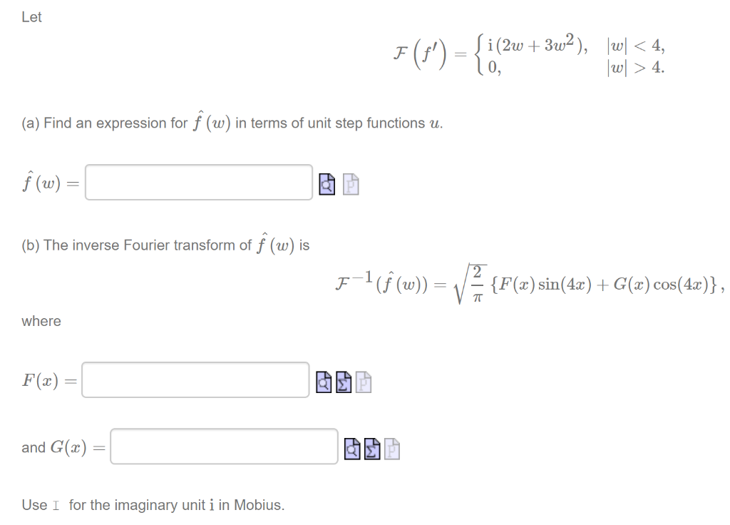 Solved Let F S I 2w 3w2 10 4 A Find An Exp Chegg Com