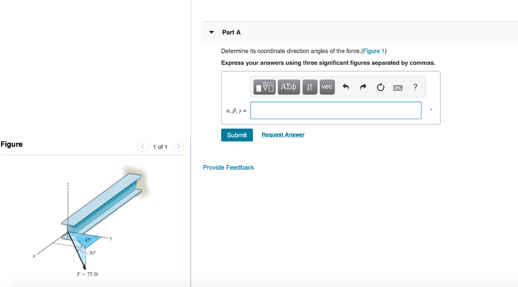 Solved Part A Determine its coordinate direction angles of | Chegg.com