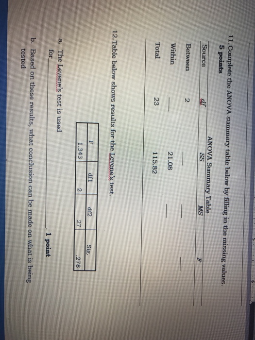 Solved is an inferential statistical test for comparing the chegg