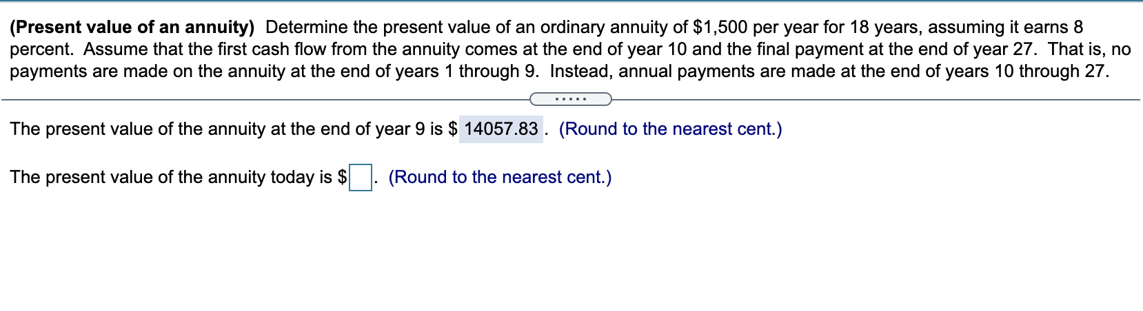 Solved (Present value of an annuity) Determine the present | Chegg.com