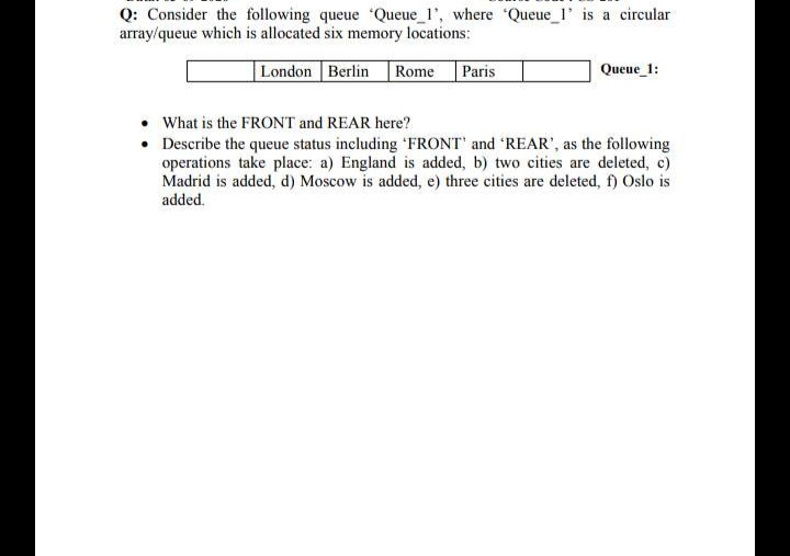 Solved Q: Consider the following queue Queue_1', where | Chegg.com