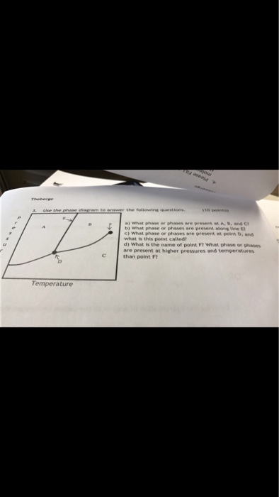 Solved Use the phase diagram to answer the following | Chegg.com