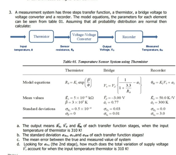 3. A measurement system has three steps transfer | Chegg.com