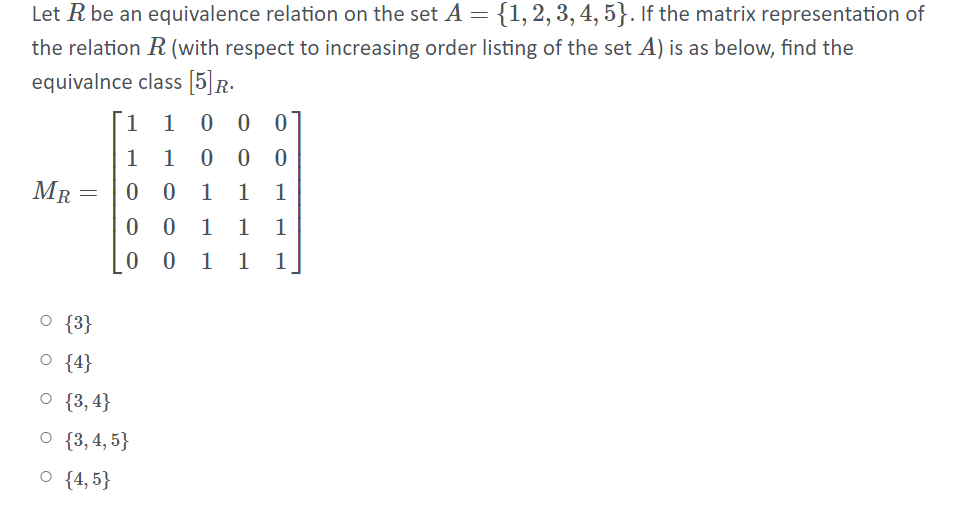 Solved Let R Be An Equivalence Relation On The Set A 1 Chegg Com