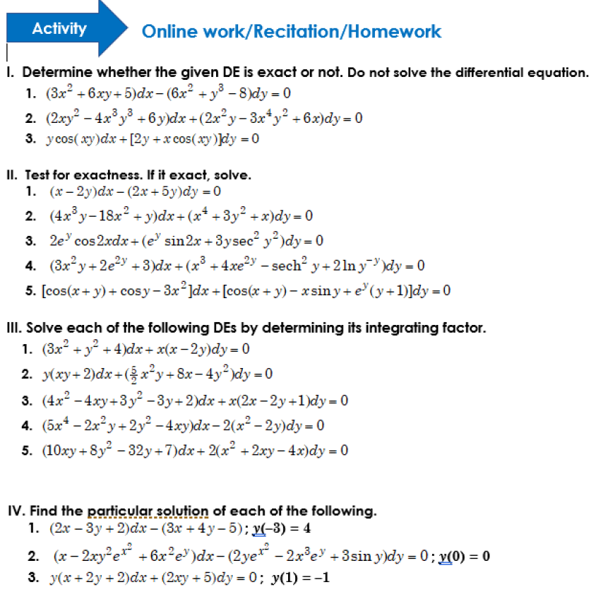 Solved Activity Online Work Recitation Homework 1 Determine Chegg Com