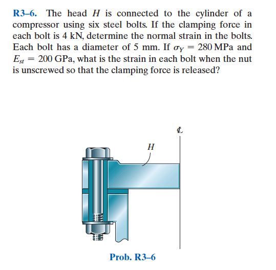 Solved R36. The head H is connected to the cylinder of a