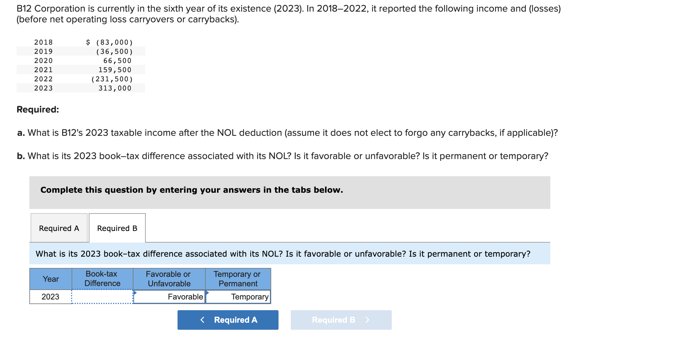 Solved B12 Corporation is currently in the sixth year of its
