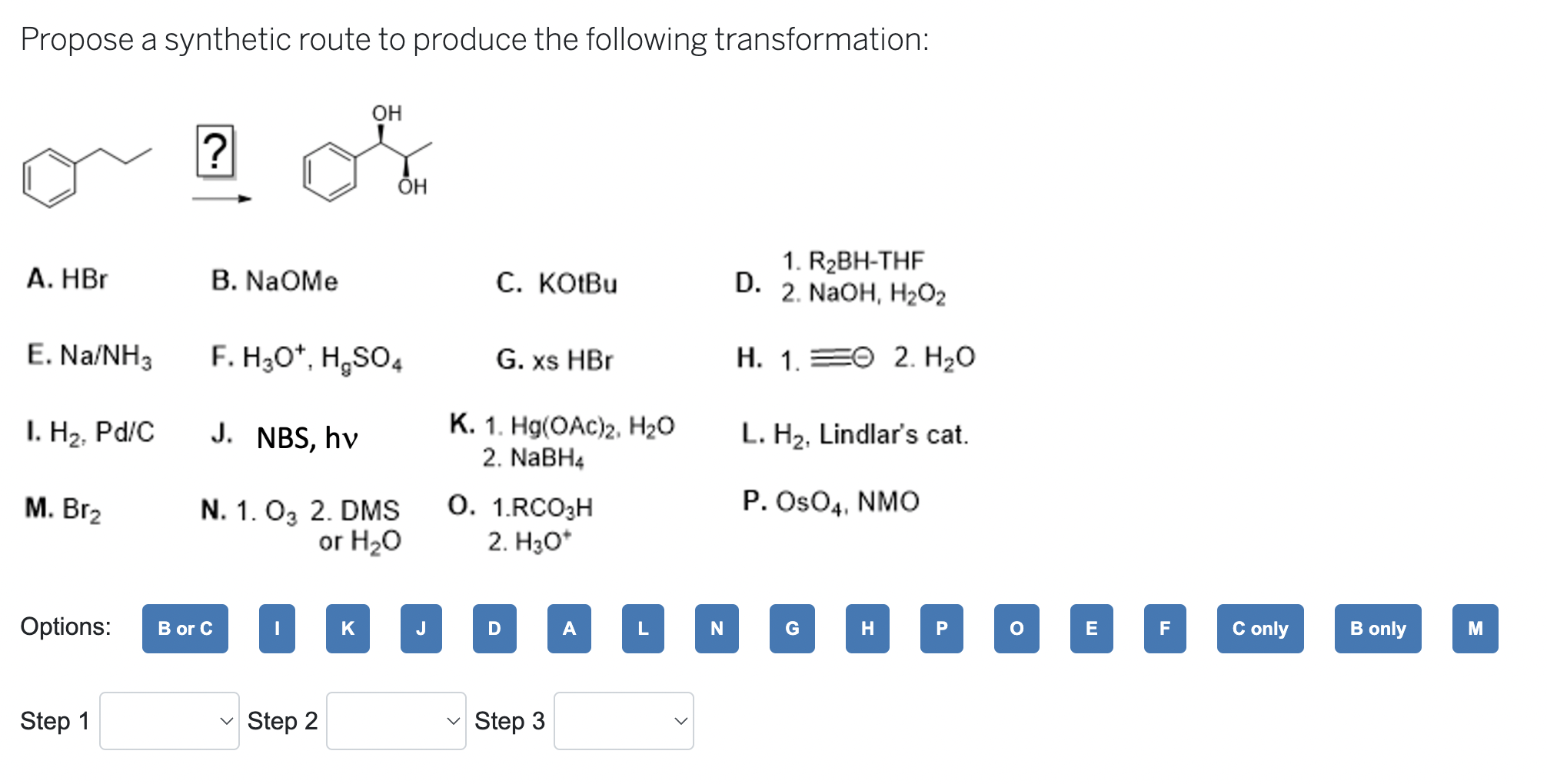 Solved Propose A Synthetic Route To Produce The Following | Chegg.com