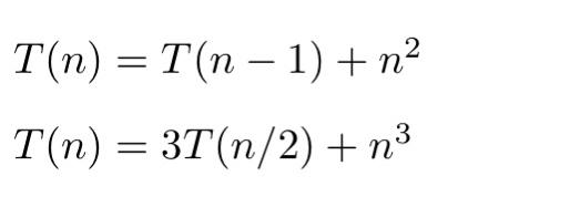 Solved Solve The Recurrence Using Either Master Theorem If | Chegg.com