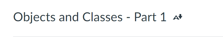 Solved Objects and Classes - Part 1 At Read everything | Chegg.com