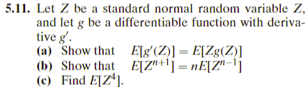 Solved 5 11 Let Z Be A Standard Normal Random Variable Z Chegg Com