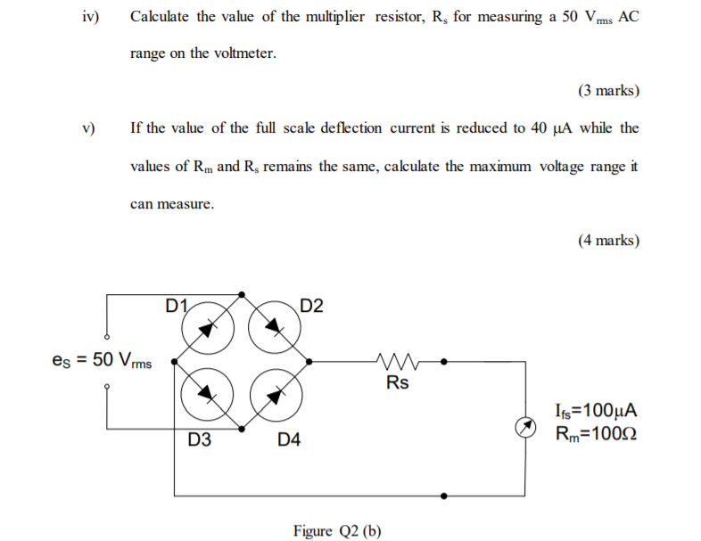Solved (b) The circuit shown in Figure Q2 (b) is an AC | Chegg.com
