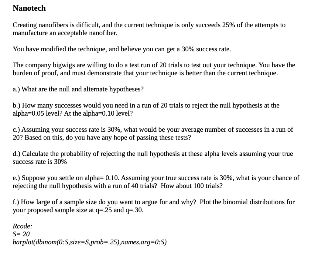 Nanotech Creating Nanofibers Is Difficult And The Chegg
