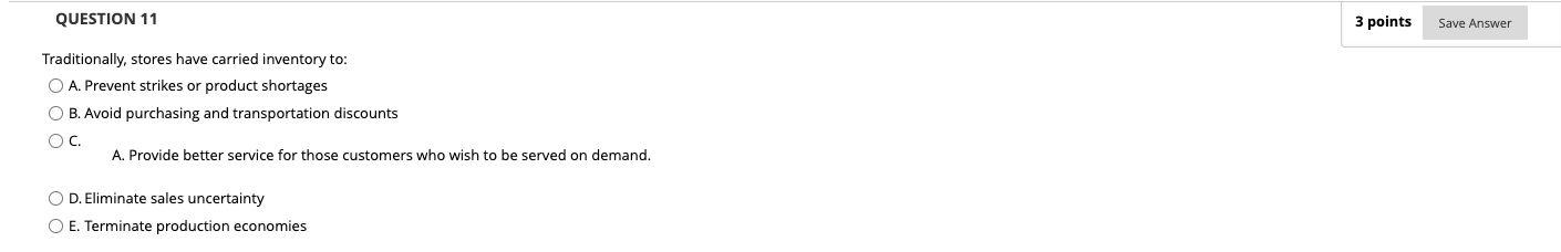Solved QUESTION 11 3 points Save Answer Traditionally, | Chegg.com