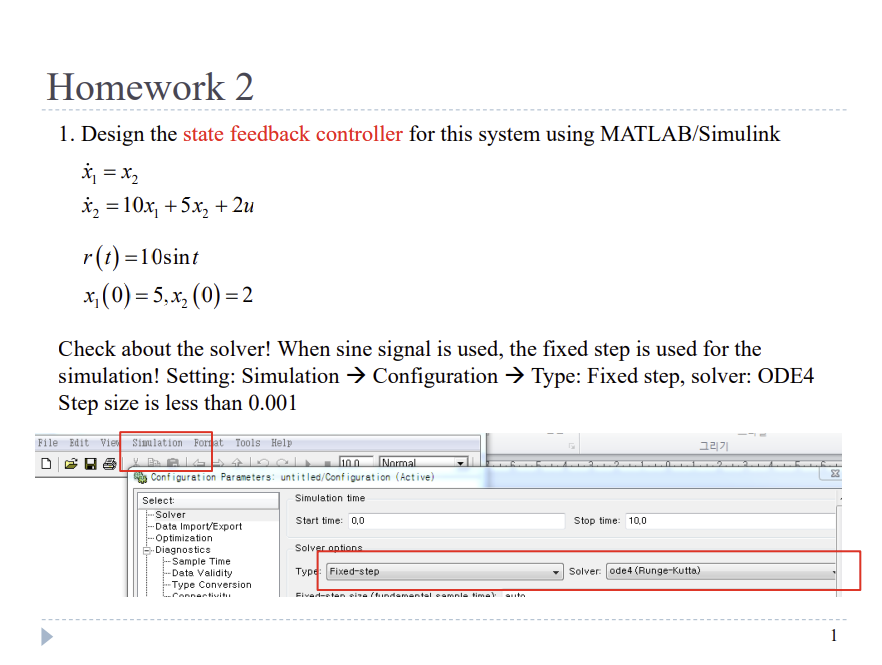 Solved 1. Design the state feedback controller for this | Chegg.com