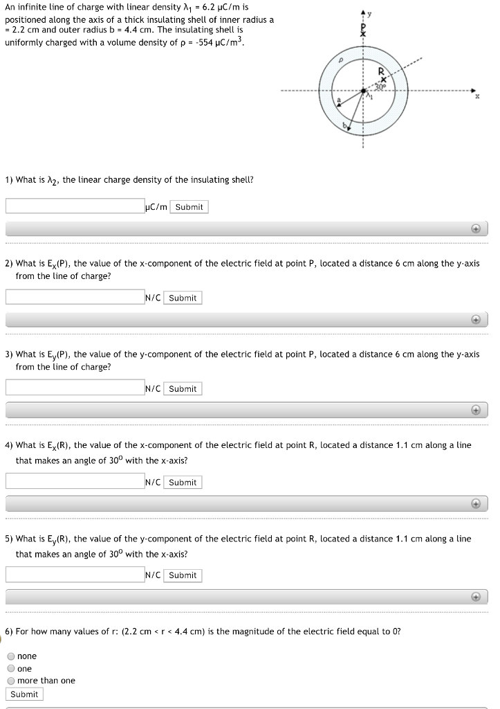 Solved An infinite line of charge with linear density λ1-6.2 | Chegg.com