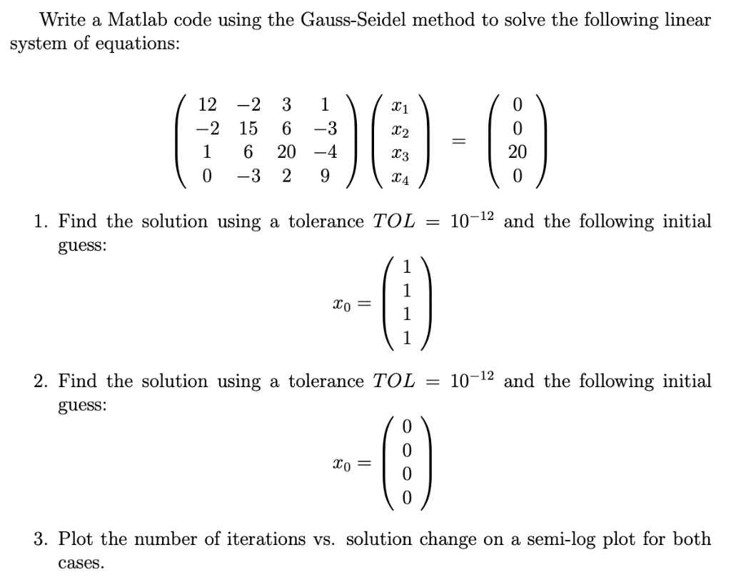 python code for gauss seidel method