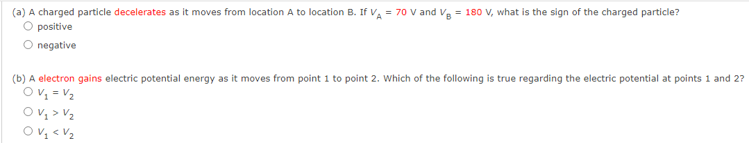 Solved (a) A charged particle decelerates as it moves from | Chegg.com