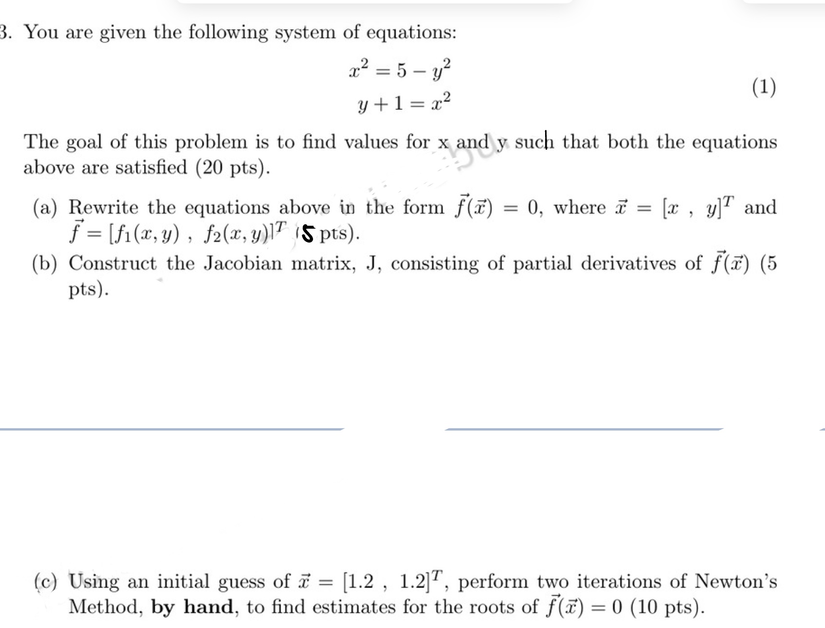 Solved by an EXPERT You are given the following system of | Chegg.com
