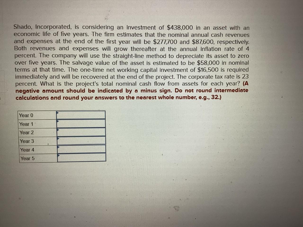 solved-shado-incorporated-is-considering-an-investment-of-chegg