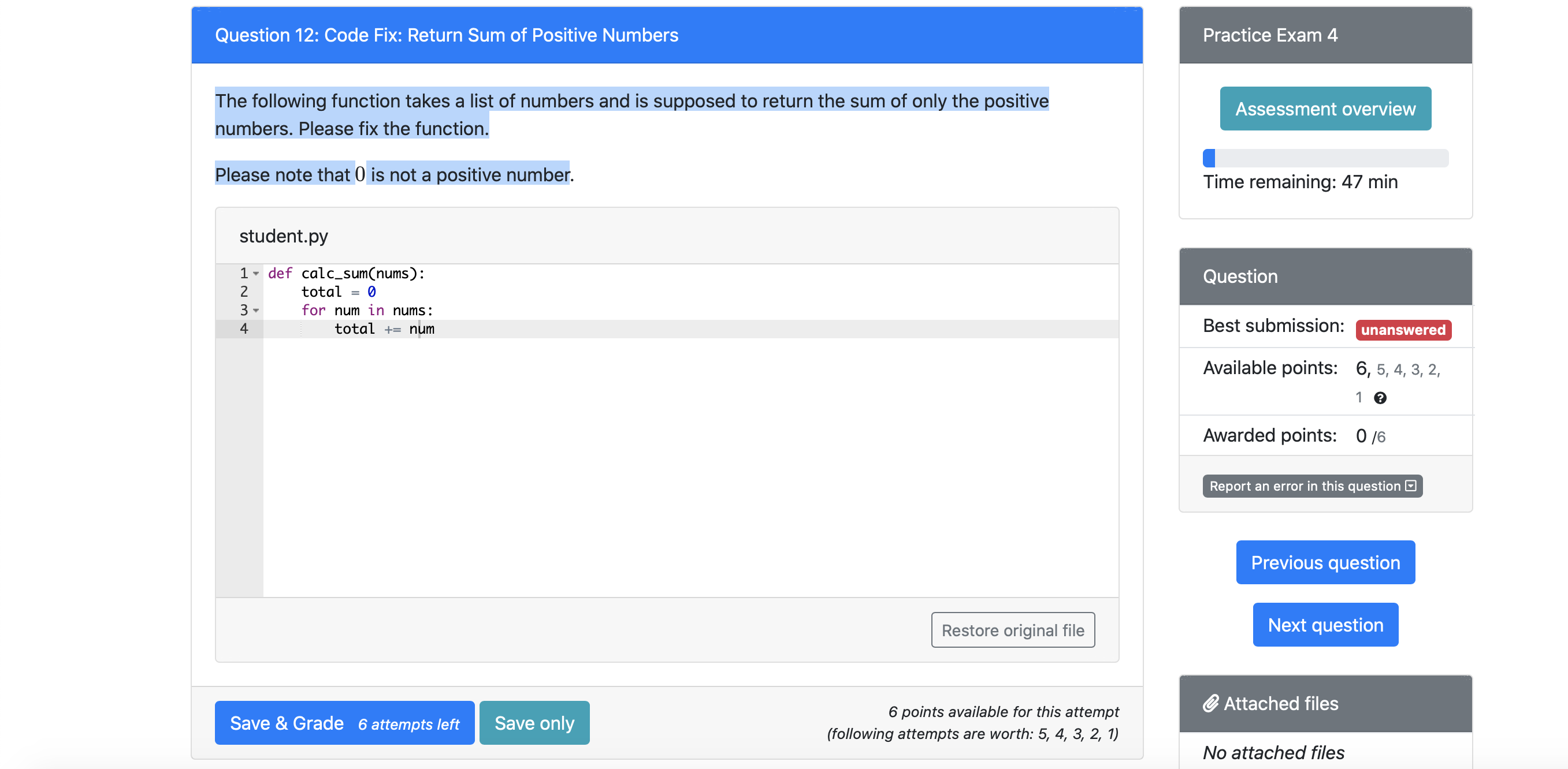 solved-question-12-code-fix-return-sum-of-positive-numbers-chegg