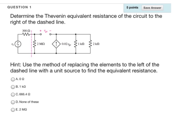 Solved Determine The Thevenin Equivalent Resistance Of The | Chegg.com