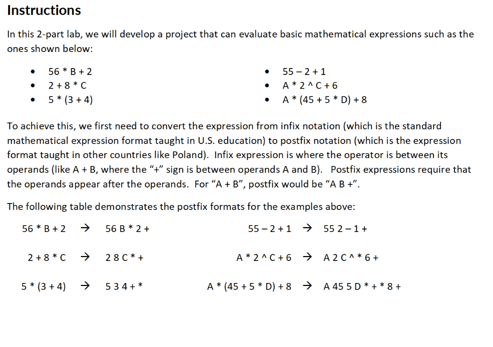 Solved InstructionsIn this 2-part lab, we will develop a | Chegg.com